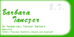 barbara tanczer business card